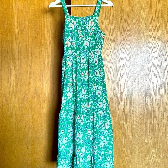 Jessica Simpson | Dresses | Jessica Simpson Green Floral Sleeveless Maxi  Dress Wtie In Back Small | Poshmark